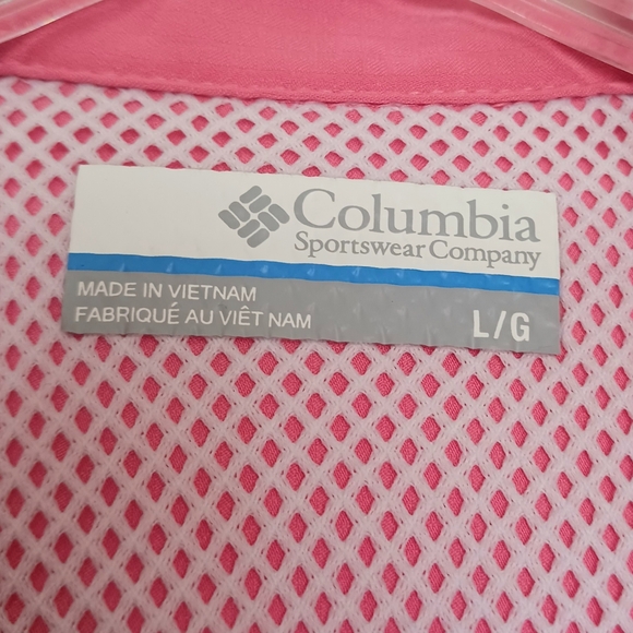 Columbia Women's Pink Vented Long Sleeve Button Down Fishing Shirt Sz L - Picture 4 of 13